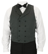 Callahan Double Breasted Vest - Charcoal