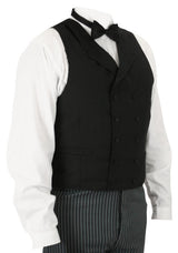 Callahan Double Breasted Vest - Black