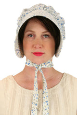 Cotton Bonnet - Blue Floret