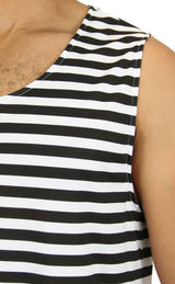 Mens 1900s Tank Bathing Suit - Black/White