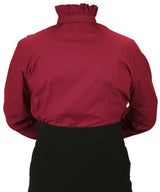 Emmeline Ruffle Blouse - Burgundy