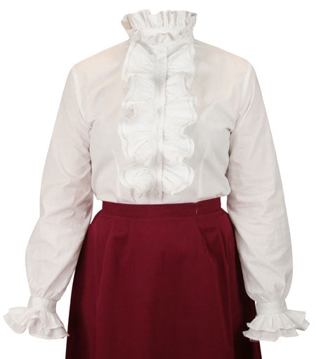 Emmeline Ruffle Blouse - White