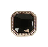 Silver Square Tie Tack - Onyx
