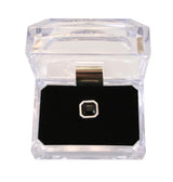 Silver Square Tie Tack - Onyx