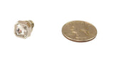 Silver Square Tie Tack - Diamond