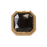 Gold Square Tie Tack - Onyx