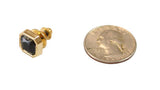 Gold Square Tie Tack - Onyx
