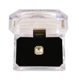 Gold Square Tie Tack - Diamond