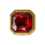 Gold Square Tie Tack - Ruby