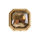 Gold Square Tie Tack - Topaz