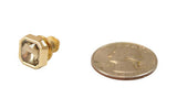 Gold Square Tie Tack - Topaz