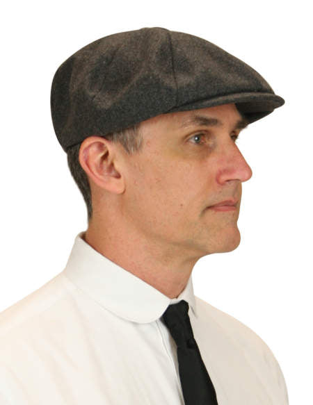 Wool Applejack Cap - Charcoal