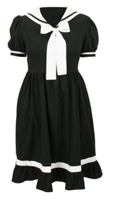 Ladies 1900s Bathing Suit - Black/White