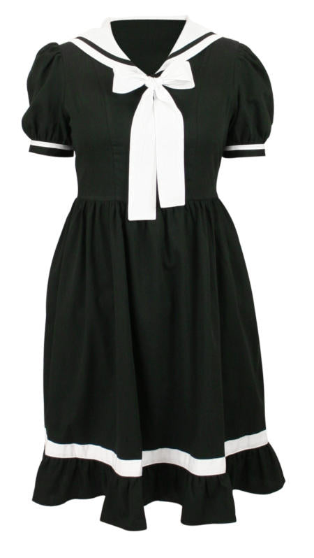 Ladies 1900s Bathing Suit - Black/White