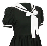 Ladies 1900s Bathing Suit - Black/White