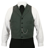 Patterson Brushed Cotton Vest - Charcoal