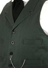 Patterson Brushed Cotton Vest - Charcoal