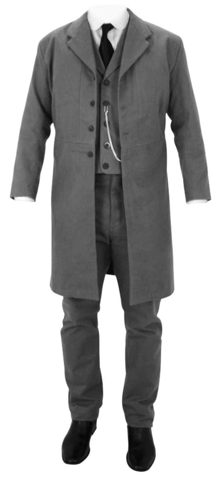 Patterson Brushed Cotton Frock Coat - Charcoal