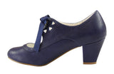 Flapper Sweetheart Shoe - Navy Faux Leather