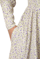 Beatrice Prairie Dress - Purple Floret