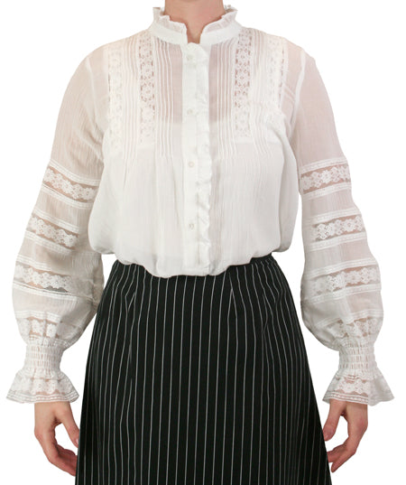 Florence Lace Blouse - White
