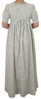 Rebecca Regency Dress - Blue Floret