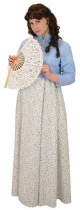 Rebecca Regency Dress - Blue Floret
