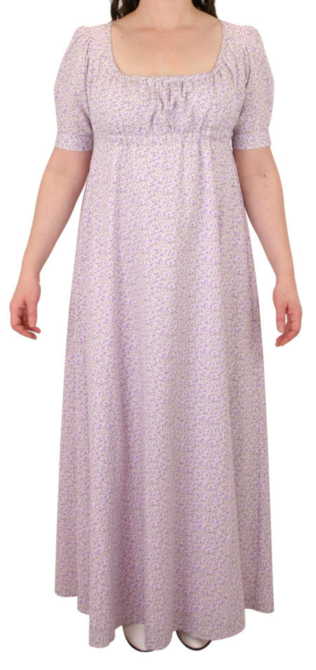 Rebecca Regency Dress - Purple Floral