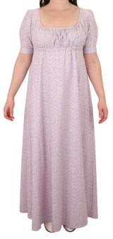 Rebecca Regency Dress - Purple Floral