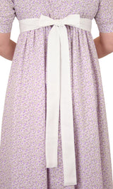 Ladies Cotton Sash Belt - White