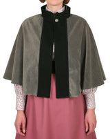 Abigail Faux Suede Capelet - Gray