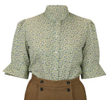 Helena Blouse - Vintage Blue Rose