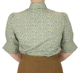 Helena Blouse - Vintage Blue Rose