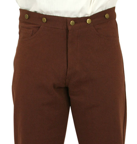 Broomfield Cotton Work Pants - Brown – Historical Emporium