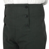 Regency Fall Front Trousers - Charcoal Brushed Cotton