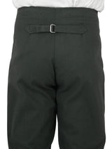 Regency Fall Front Trousers - Charcoal Brushed Cotton