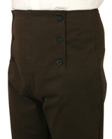 Regency Fall Front Trousers - Brown Twill