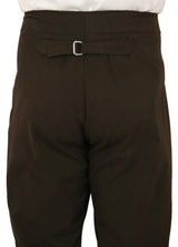 Regency Fall Front Trousers - Brown Twill
