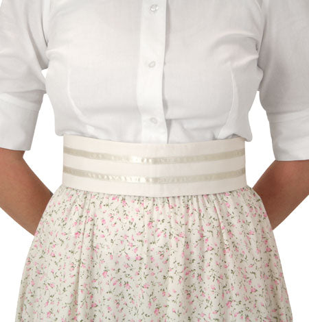 Narrow Cotton Ribbon Belt - Ivory