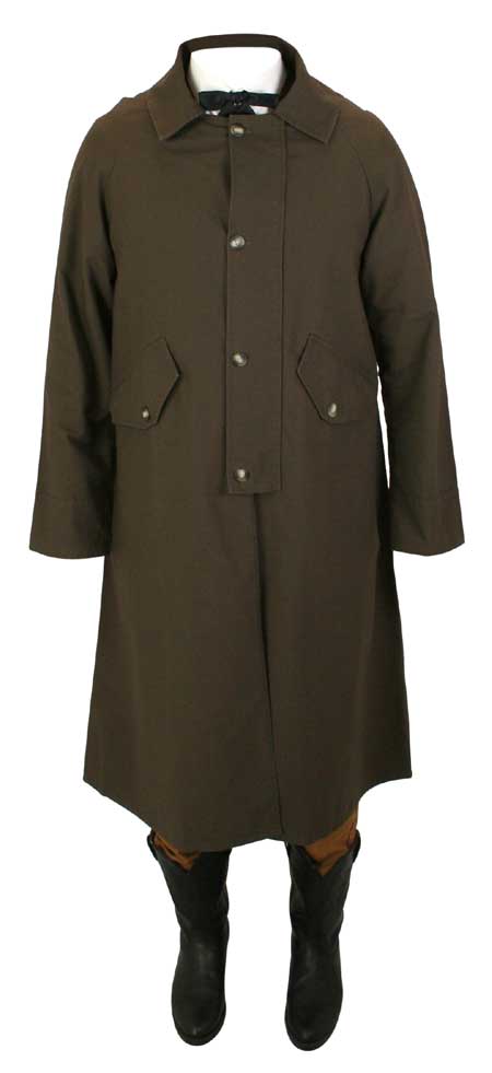 Water Repellent Cotton Duster - Brown