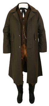 Water Repellent Cotton Duster - Brown