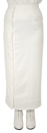 Edwardian Button Skirt - White