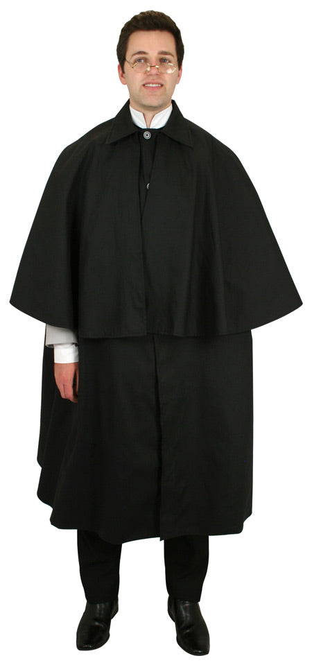 Inverness Cape - Black Cotton