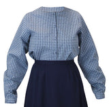 Greta Blouse - Blue Plaid