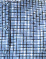 Greta Blouse - Blue Plaid