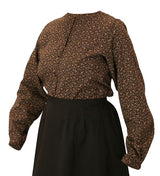 Greta Blouse - Brown Calico