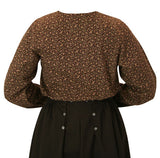 Greta Blouse - Brown Calico