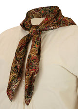 Premium Silk Paisley Neckerchief - Rust