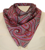Premium Silk Paisley Neckerchief - Burgundy