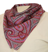 Premium Silk Paisley Neckerchief - Burgundy